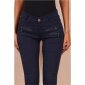 Sexy figurbetonende Damen Skinny Jeans mit Zippern Marine