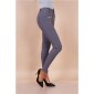 Sexy figurbetonende Damen Skinny Jeans mit Zippern Grau