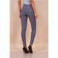 Sexy figurbetonende Damen Skinny Jeans mit Zippern Grau