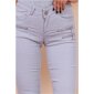 Sexy figurbetonende Damen Skinny Jeans mit Zippern Hellgrau