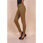 Sexy figurbetonende Damen Skinny Jeans mit Zippern Taupe