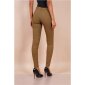 Sexy figurbetonende Damen Skinny Jeans mit Zippern Taupe
