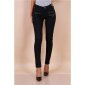 Sexy skinny womens jeans with zips black