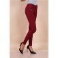 Sexy figurbetonende Damen Skinny Jeans mit Zippern Bordeaux 34 (XS)