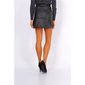 Sexy faux leather skirt with zips incl. belt black UK 14 (L)