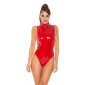 Sexy Vinyl Body Latex-Look Gogo Clubwear Rot