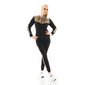 Womens loungewear set jogging outfit leopard black/beige