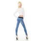 Womens skinny jeans with belt blue UK 10 (S)