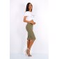 Elegant womens pencil skirt khaki