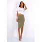Elegant womens pencil skirt khaki