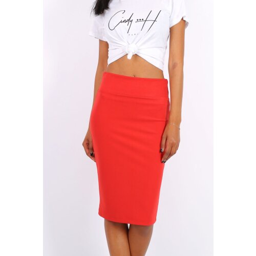 Elegant womens pencil skirt red