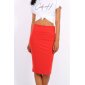 Elegant womens pencil skirt red