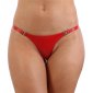 Sexy womens vinyl G-string thong latex look red UK 8 (S)