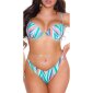 Sexy womens strappy push-up bikini Brazil cut green