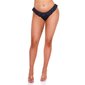 Sexy Damen Brazilian Bikini Hose mit Rüschen Schwarz 38 (L)