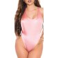 Sexy backless womens Brazilian cut swimsuit pink