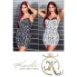 Sexy womens strappy bodycon minidress with lace white Onesize (UK 8,10,12)
