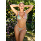 Sexy Neckholder Brazil-Cut Bikini in Boho-Look Grün Einheitsgröße (34,36,38)