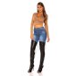 Sexy bauchfreies Damen Langarm-Shirt Cappuccino