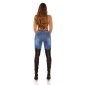 Sexy bauchfreies Damen Langarm-Shirt Cappuccino