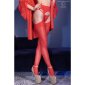 Sexy Chilirose womens nylon garter belt stockings red