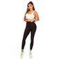 Womens sport leggings trousers with high waist black