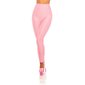 Womens sport leggings trousers with high waist pink
