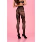 Sexy womens nylon pantyhose tights with glitter pattern black