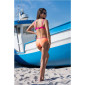 Womens bicolor strappy wire bikini incl. skirt fuchsia-orange UK 16 (XL)