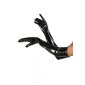 Sexy Damen Armstulpen Handschuhe Latex-Look Schwarz