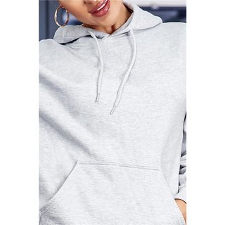 Casual womens hooded loungewear sweatshirt light grey