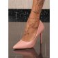 Sexy Damen Pumps High Heels aus Leder-Imitat Rosa