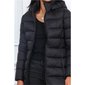 Light quilted womens jacket with hood black