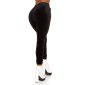 Trendige Damen Lounge Hose Sporthose aus Samt Schwarz