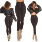 Sexy Damen Highwaist Shaping Leggings Bauchweg Schwarz