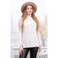Womens oversized turtleneck sweater cable-knit beige