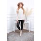 Womens oversized turtleneck sweater cable-knit beige