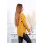 Womens oversized turtleneck sweater cable-knit mustard