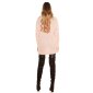Elegante Damen Strickjacke Cardigan mit Schnürungen Rosa