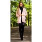 Elegante Damen Strickjacke Cardigan mit Schnürungen Rosa