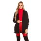 Elegant womens cardigan with lacings black