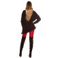 Elegant womens cardigan with lacings black