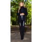 Elegant womens cardigan with lacings black