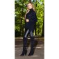 Elegant womens cardigan with lacings black