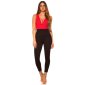 Elegant overall jumpsuit with wide straps red/black UK 10 (S)