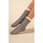 Dicke warme Damen Stricksocken für den Winter Grau