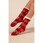 Thick and warm womens Christmas socks red