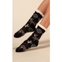 Thick and warm womens Christmas socks black