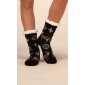Thick and warm womens Christmas socks black