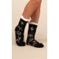 Thick and warm womens Christmas socks black